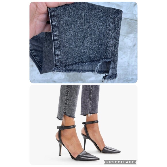 Mother - Stunner Zip Ankle Step Fray Skinny Jeans in Train Stops size 25 - Picture 3 of 12